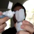 man applying toothpaste on SonicGlow